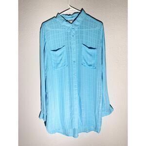 EST. 1946 Light Blue Textured Rayon Shirt – Size XLL